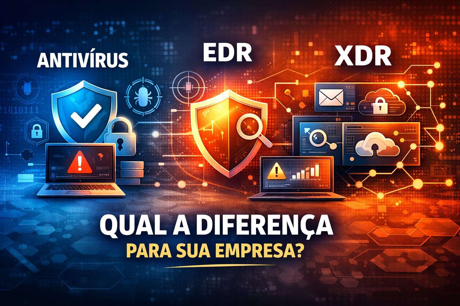 Antivírus, EDR ou XDR: qual a diferença e qual sua empresa realmente precisa?