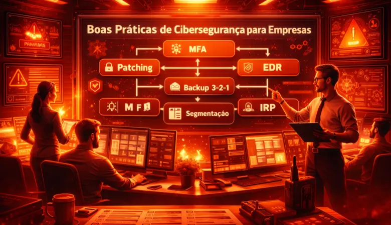 Boas práticas de cibersegurança para empresas: checklist definitivo para reduzir ataques, ransomware e vazamentos