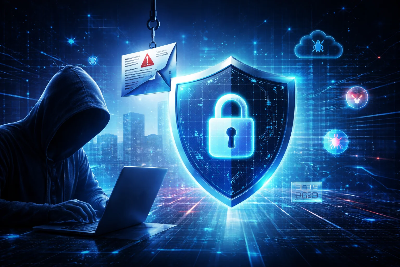 Descubra quais são os principais tipos de ataques cibernéticos em 2026, como phishing com IA, ransomware e ataques a APIs, e veja como proteger sua empresa.