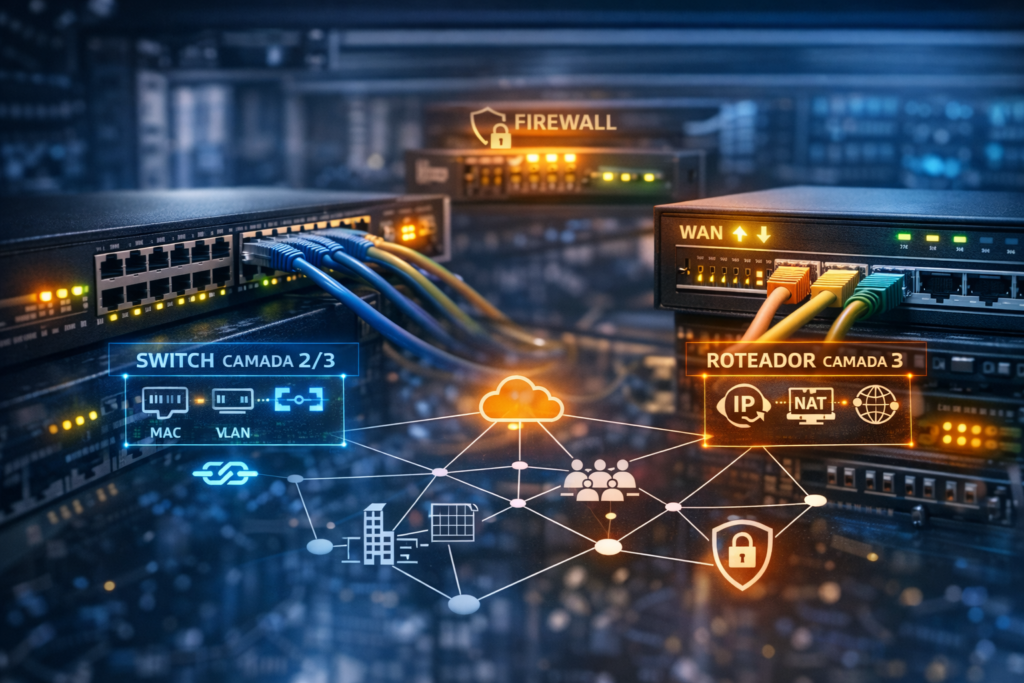 Diferenças entre um Switch e um Roteador: o Guia que Profissionais de TI Realmente Usam
