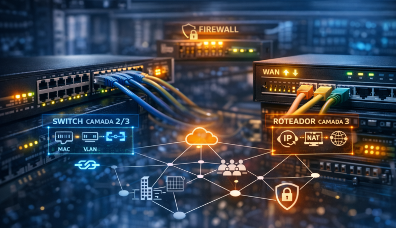 Diferenças entre um Switch e um Roteador: o Guia que Profissionais de TI Realmente Usam