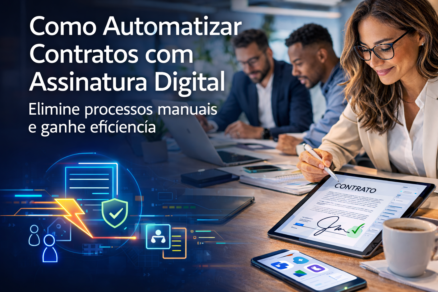 Automação de contratos: veja como empresas estão eliminando papel e assinando documentos online em minutos com assinatura digital.