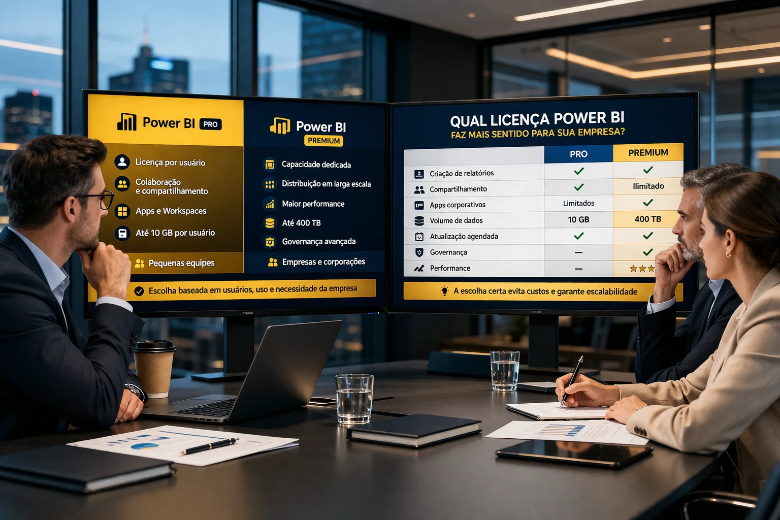 Power BI Pro ou Premium? Entenda as diferenças e escolha a licença ideal para sua empresa sem pagar mais do que precisa.