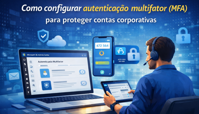 Como configurar autenticação multifator (MFA) para proteger contas corporativas