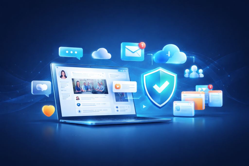 Conheça os recursos do Viva Engage incluídos no Microsoft 365 (e como protegê-los com segurança corporativa)