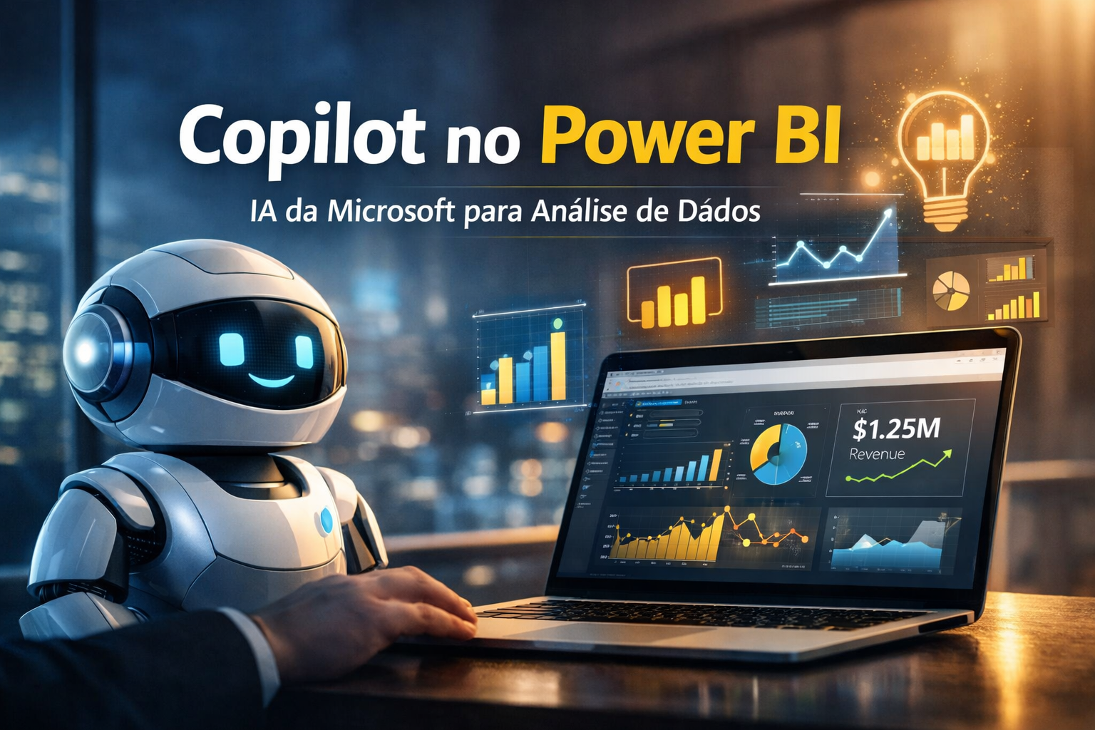 Entenda o que é o Copilot no Power BI, como funciona na prática e quando vale a pena usar IA para acelerar dashboards, análises e decisões.