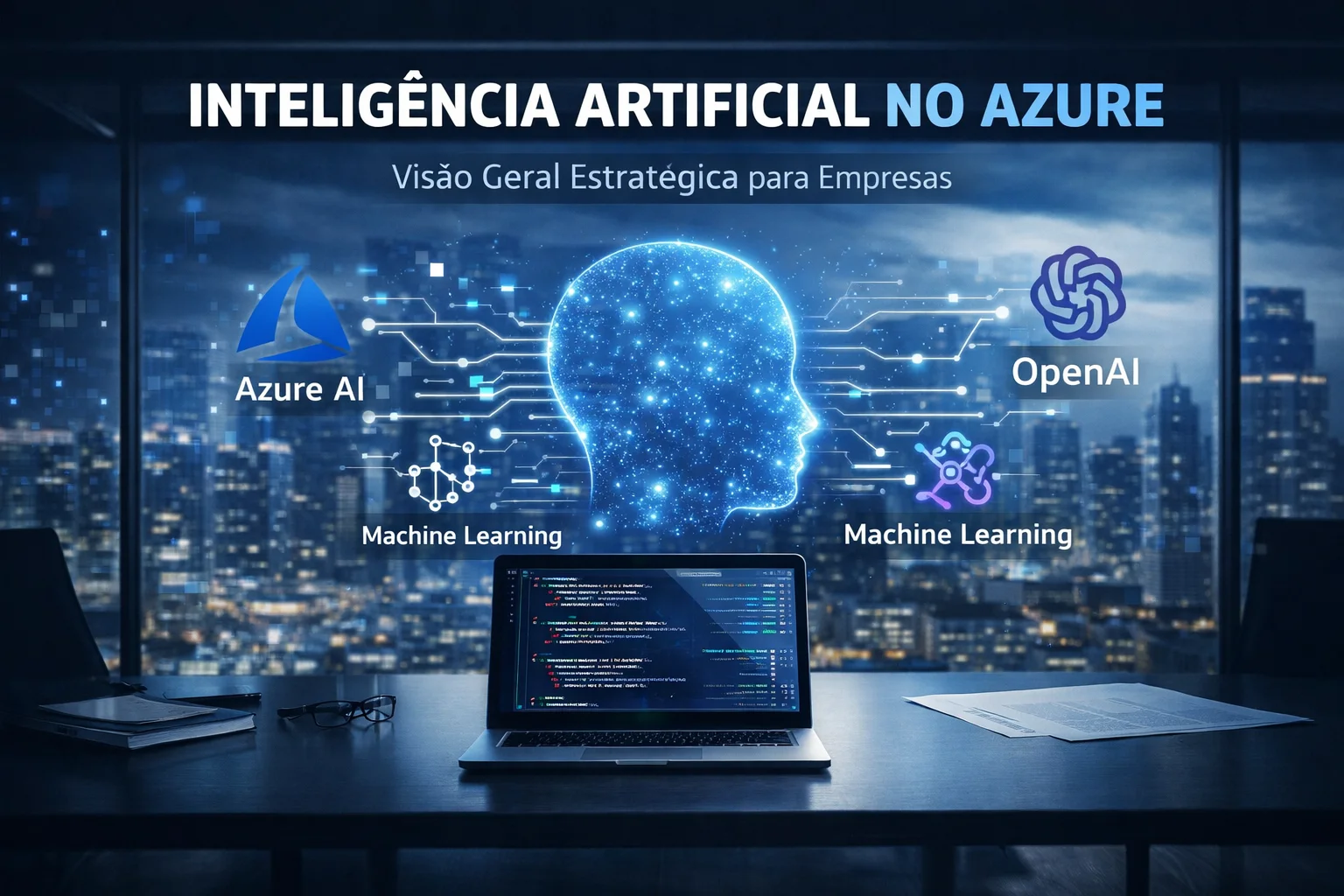 Entenda como usar Inteligência Artificial no Azure para automatizar processos, gerar insights e ganhar vantagem competitiva com Azure AI, Machine Learning e OpenAI. Guia completo para empresas.