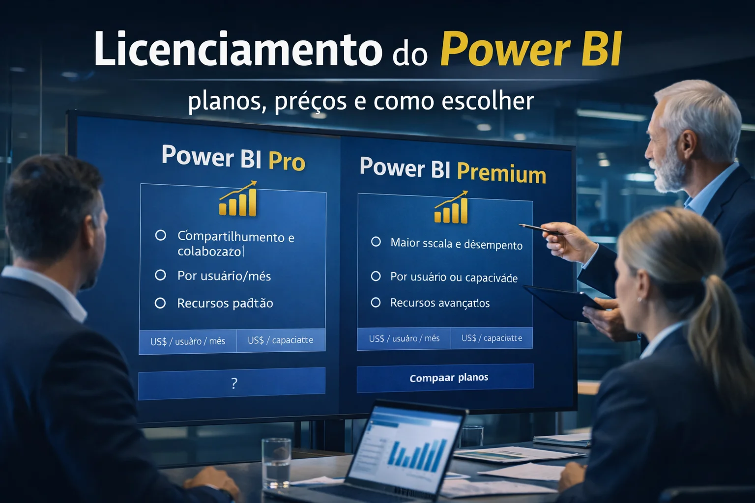 Entenda o licenciamento do Power BI, veja planos, preços e diferenças entre Pro e Premium para escolher a melhor opção para sua empresa.