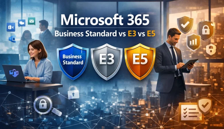 Microsoft 365 Business Standard vs E3 vs E5: qual escolher?