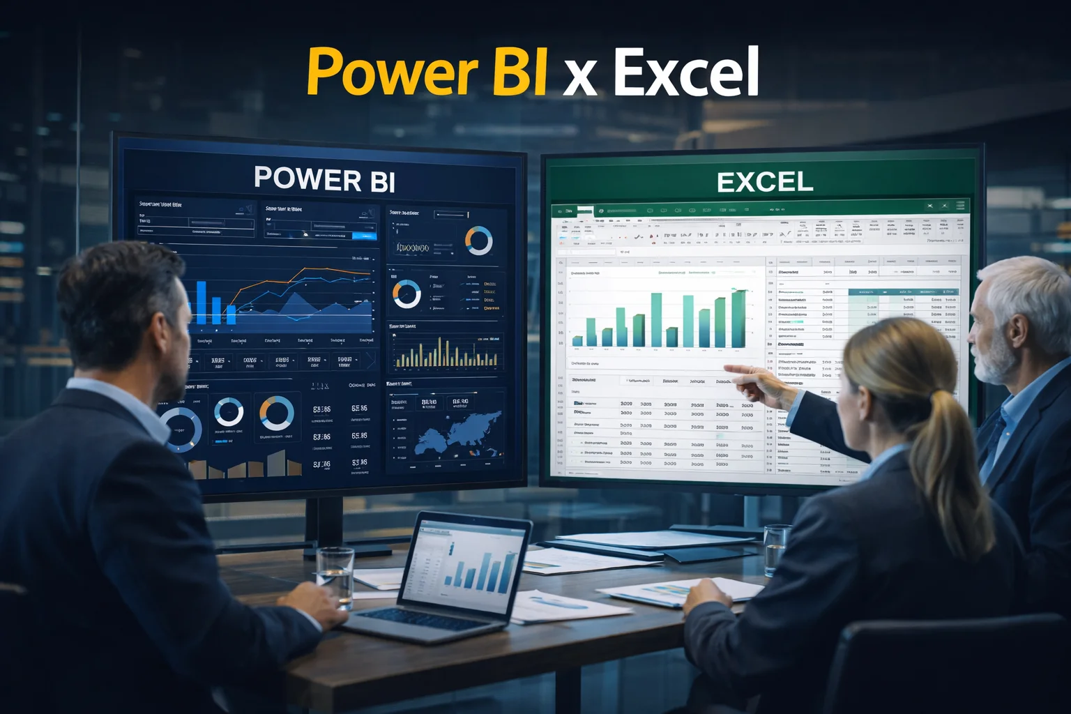Compare Power BI x Excel e entenda qual faz mais sentido para empresas, dashboards corporativos, relatórios gerenciais e análise de dados.