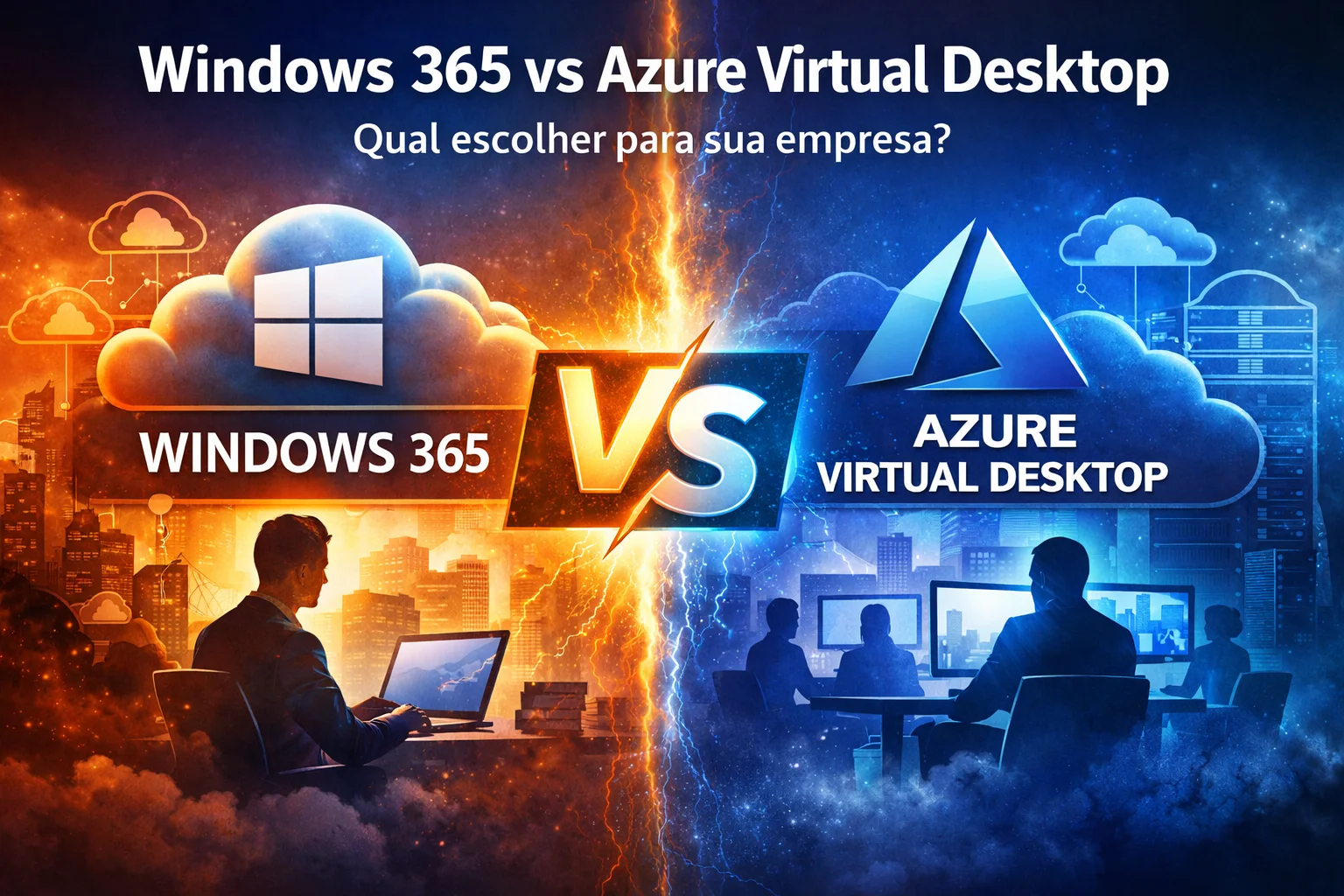 Windows 365 ou Azure Virtual Desktop? Entenda as diferenças, custos, vantagens e descubra qual solução faz mais sentido para sua empresa.