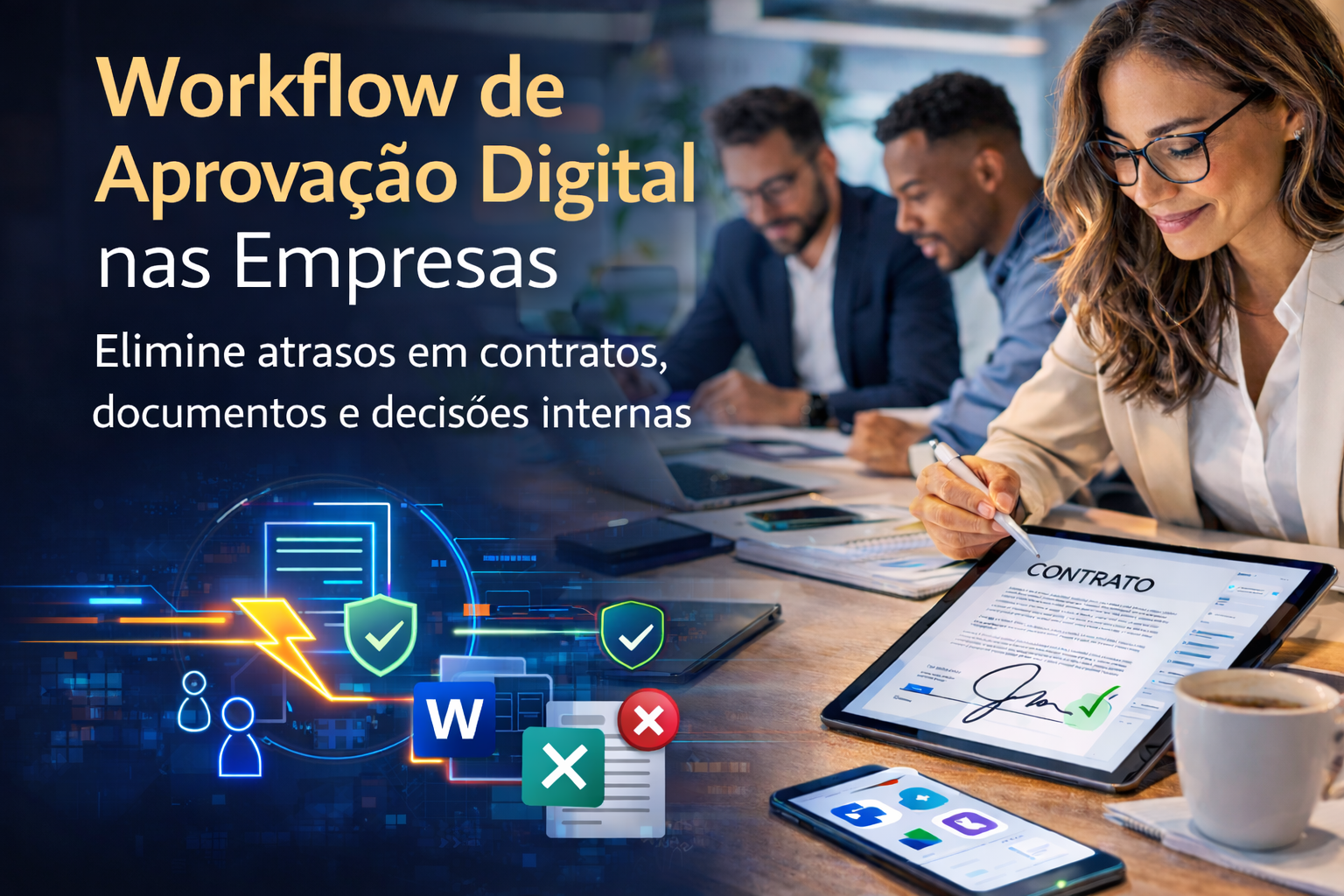 Aprenda como criar workflow de aprovação digital nas empresas e automatizar documentos, contratos e processos internos.
