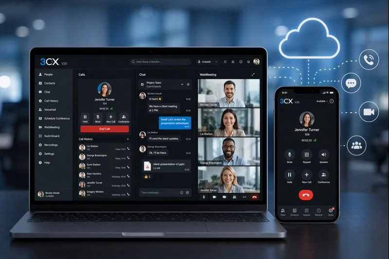 Soluções de Telefonia 3CX: Guia Completo de Produtos, Planos e IA em 2026