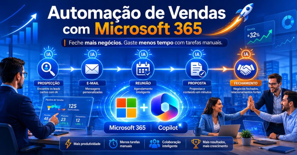 Automação de Vendas com Microsoft 365: como fechar mais negócios com menos esforço