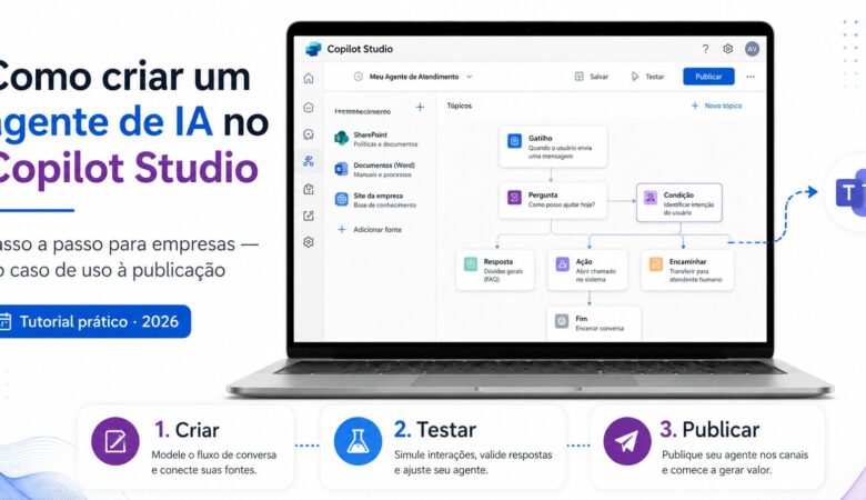 Como criar um agente de IA no Copilot Studio: passo a passo para empresas