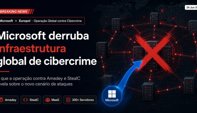 Microsoft derruba infraestrutura global de cibercrime: o que isso revela sobre o novo cenário de ataques
