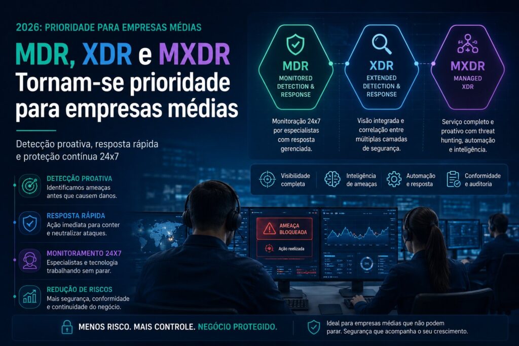MDR, XDR e MXDR tornam-se prioridade para empresas médias