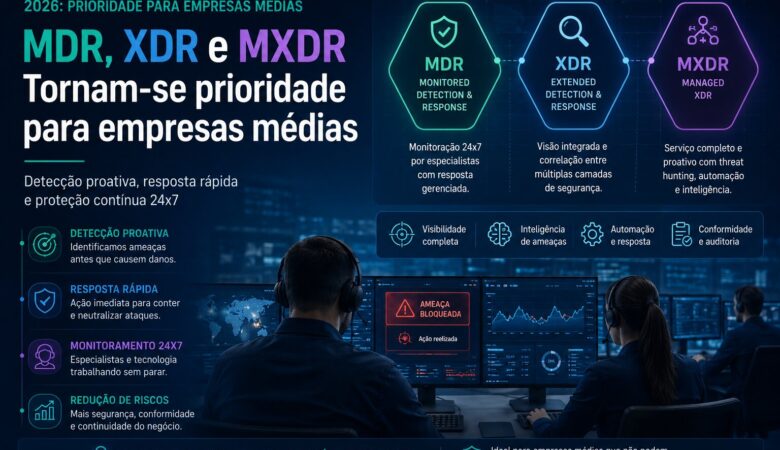 MDR, XDR e MXDR tornam-se prioridade para empresas médias