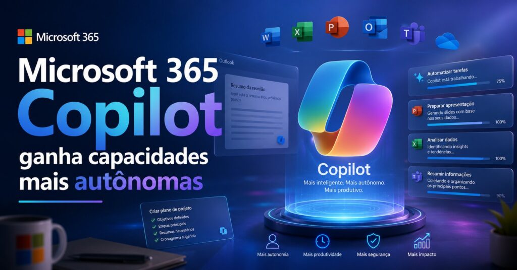 Microsoft 365 Copilot ganha capacidades mais autônomas (Copilot Cowork)