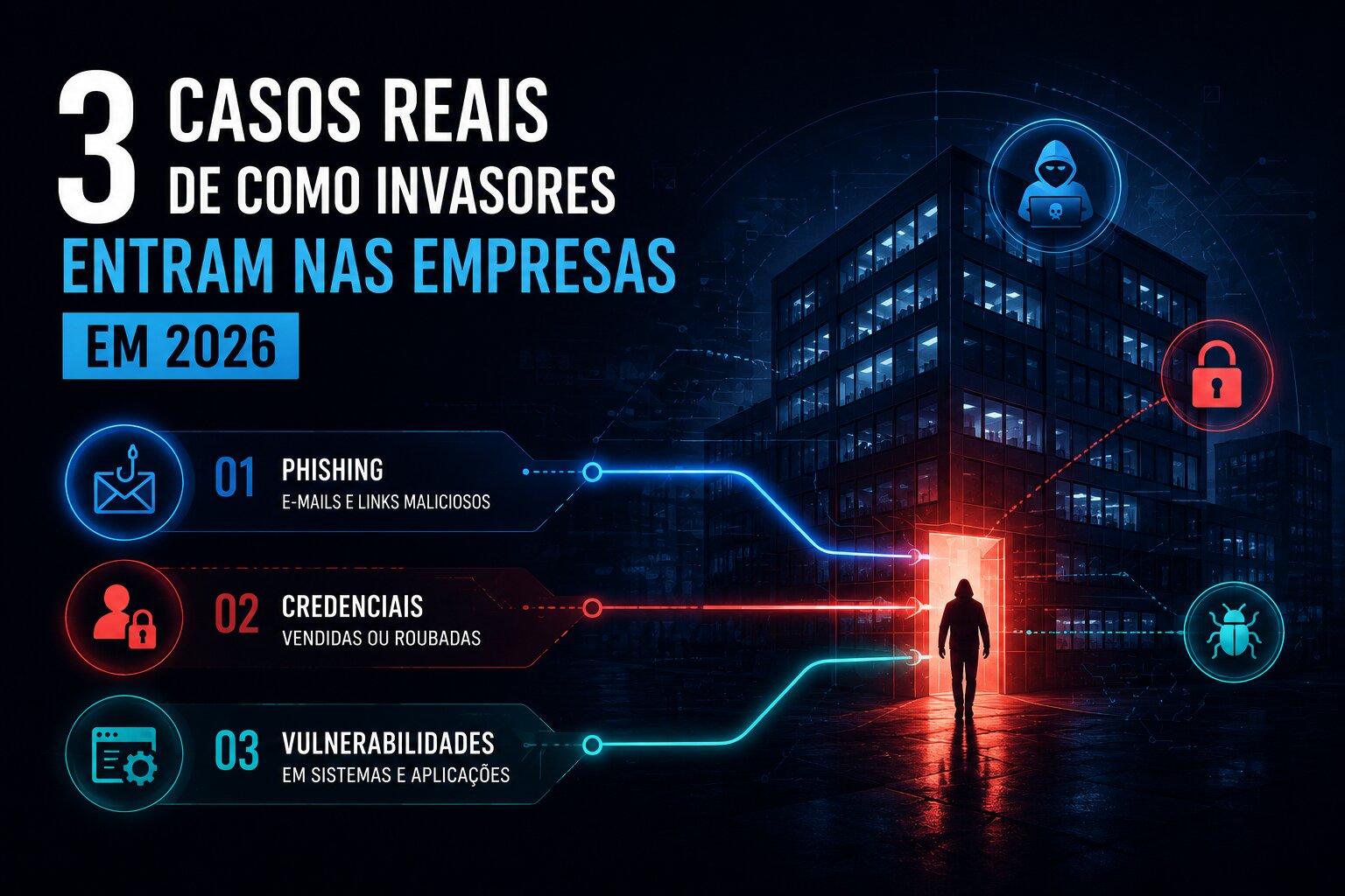 3 casos reais de como invasores entram nas empresas em 2026