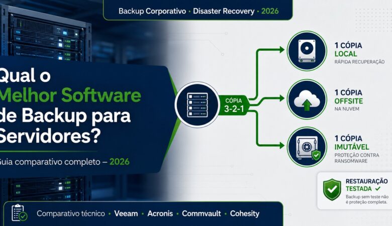 Qual o Melhor Software de Backup para Servidores em 2026? Guia Comparativo